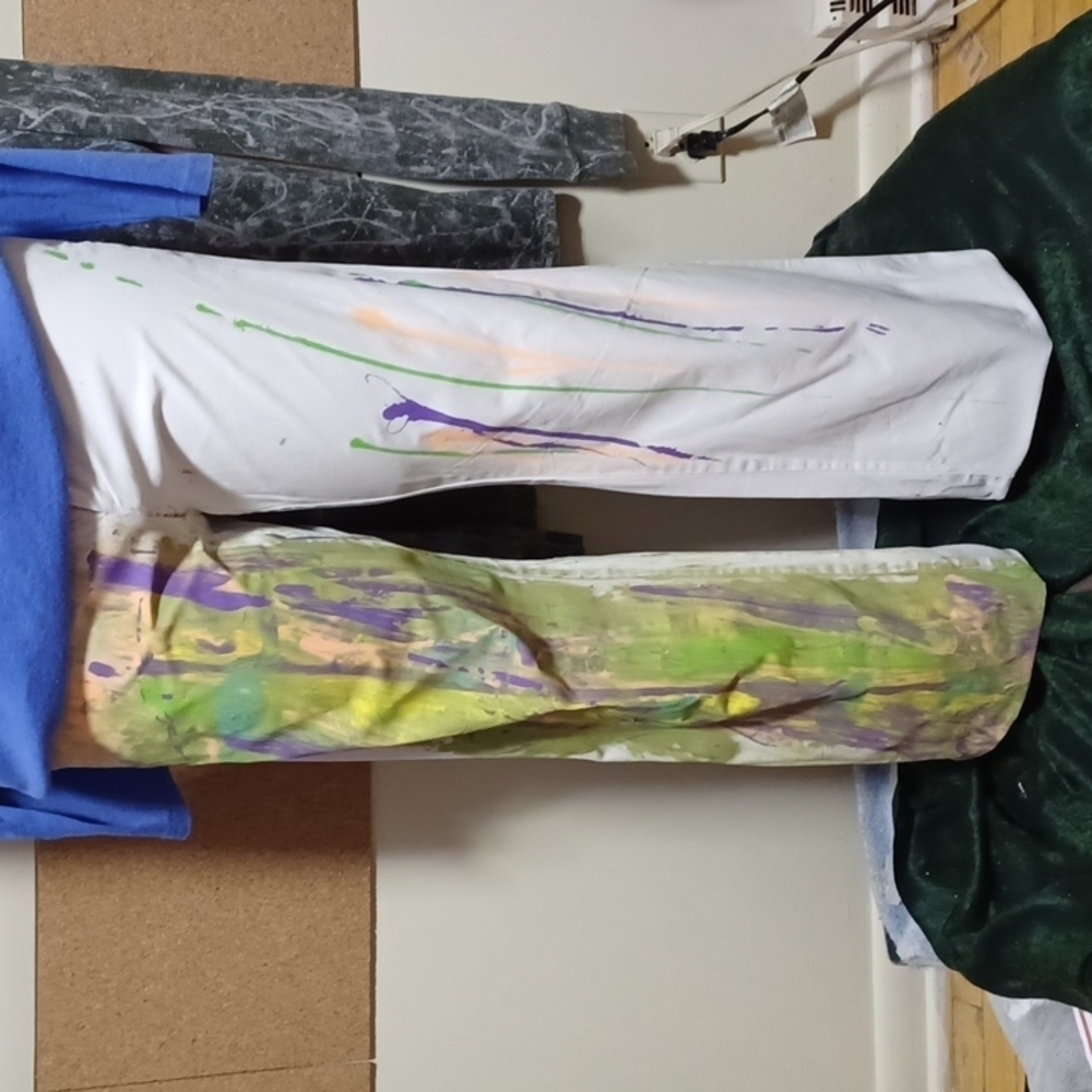Woman's custom painted pant's by SLICK-BUD FASHIONS